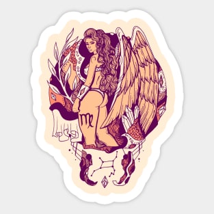 Peach Virgo Beauty Sticker